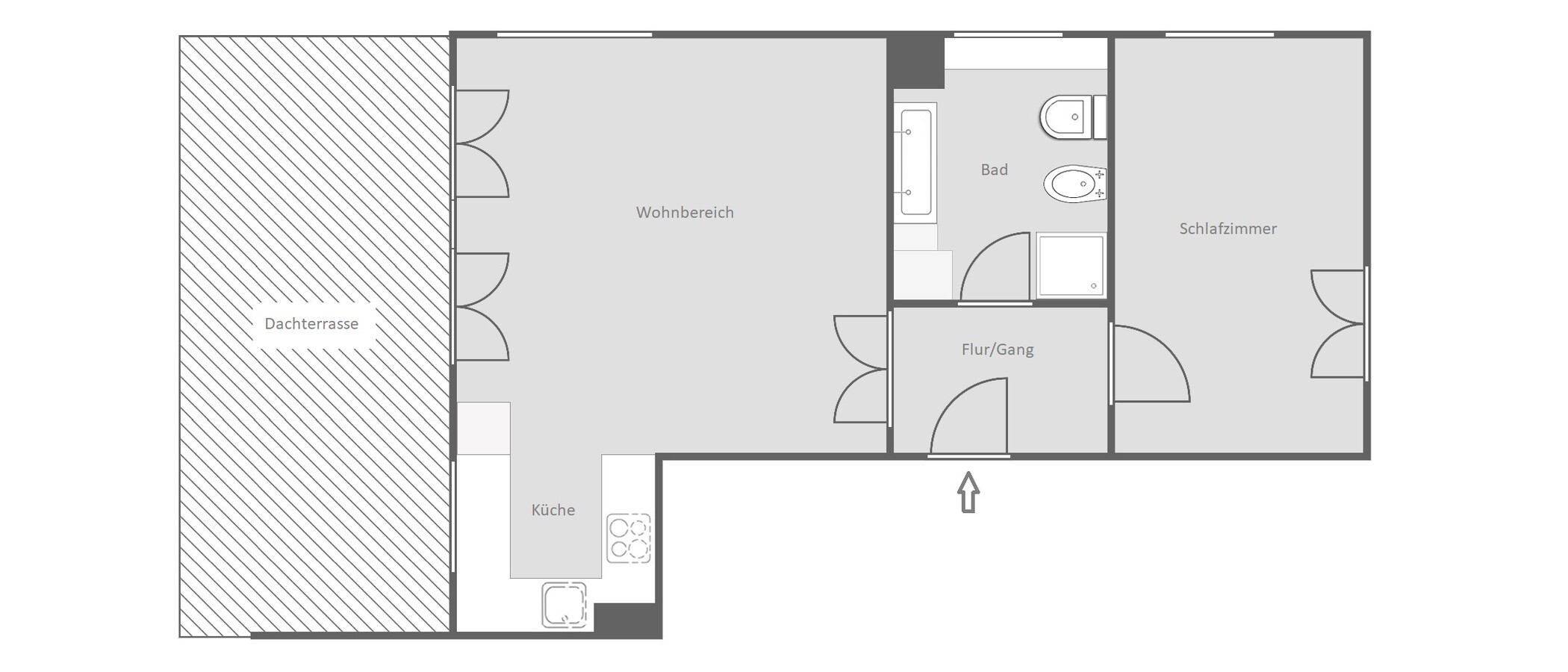 Dachterrassenwohnung München Altbogenhausen 01 Grundriss 14872