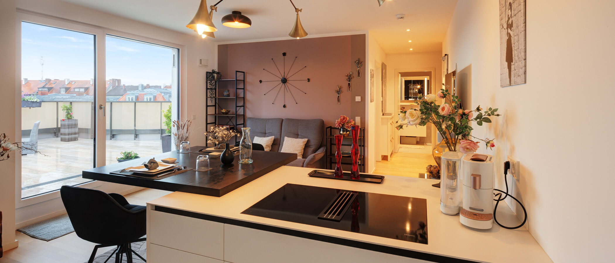 Dachterrassenwohnung München Sendling 01 Wohnbereich 14873