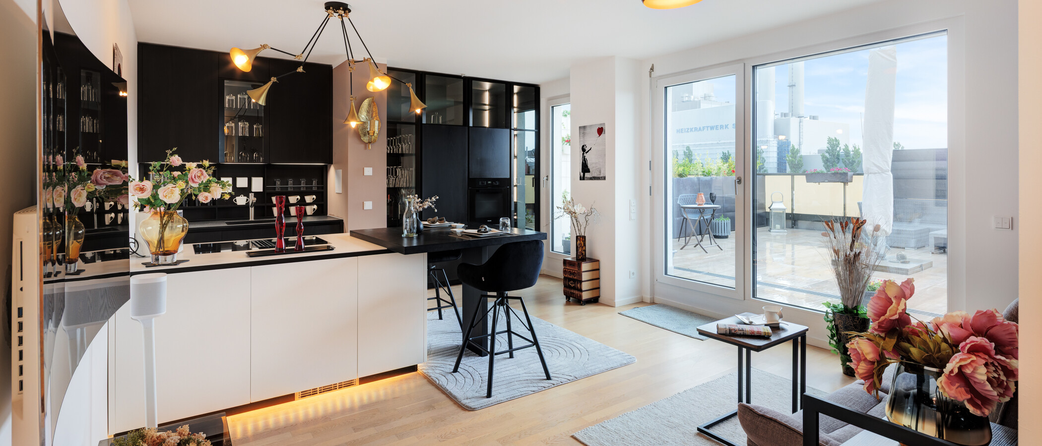 Dachterrassenwohnung München Sendling 04 Wohnbereich 14873
