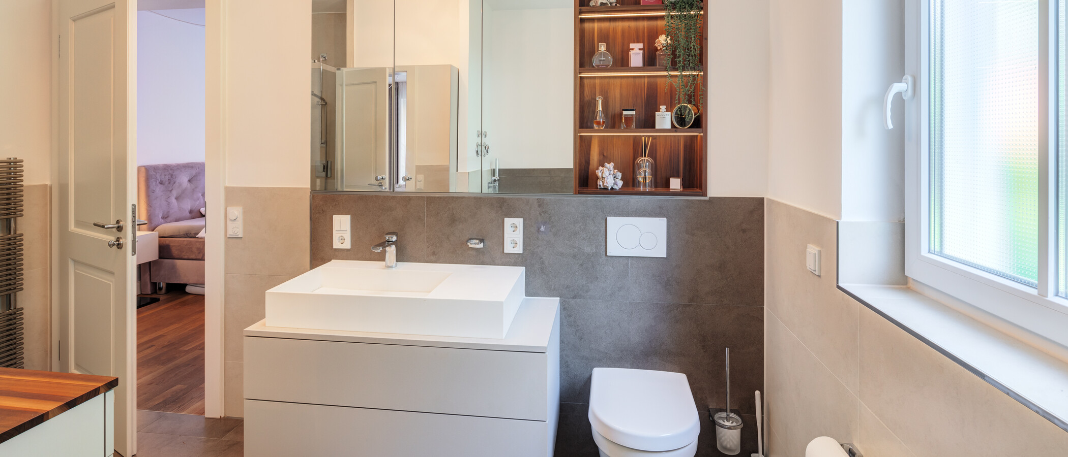 Gartenwohnung München Freimann 01 1. Badezimmer 14904