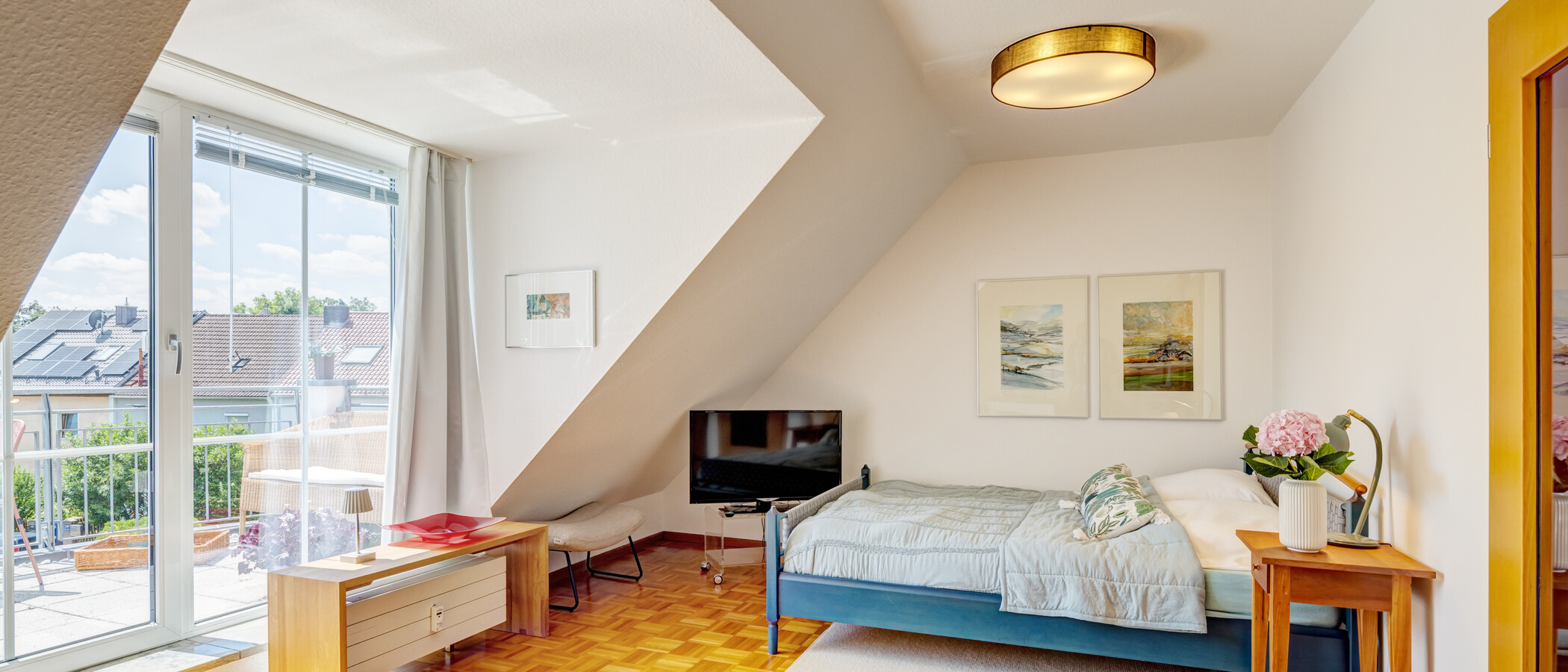 Dachgeschosswohnung München Obermenzing 01 Wohnbereich 14927