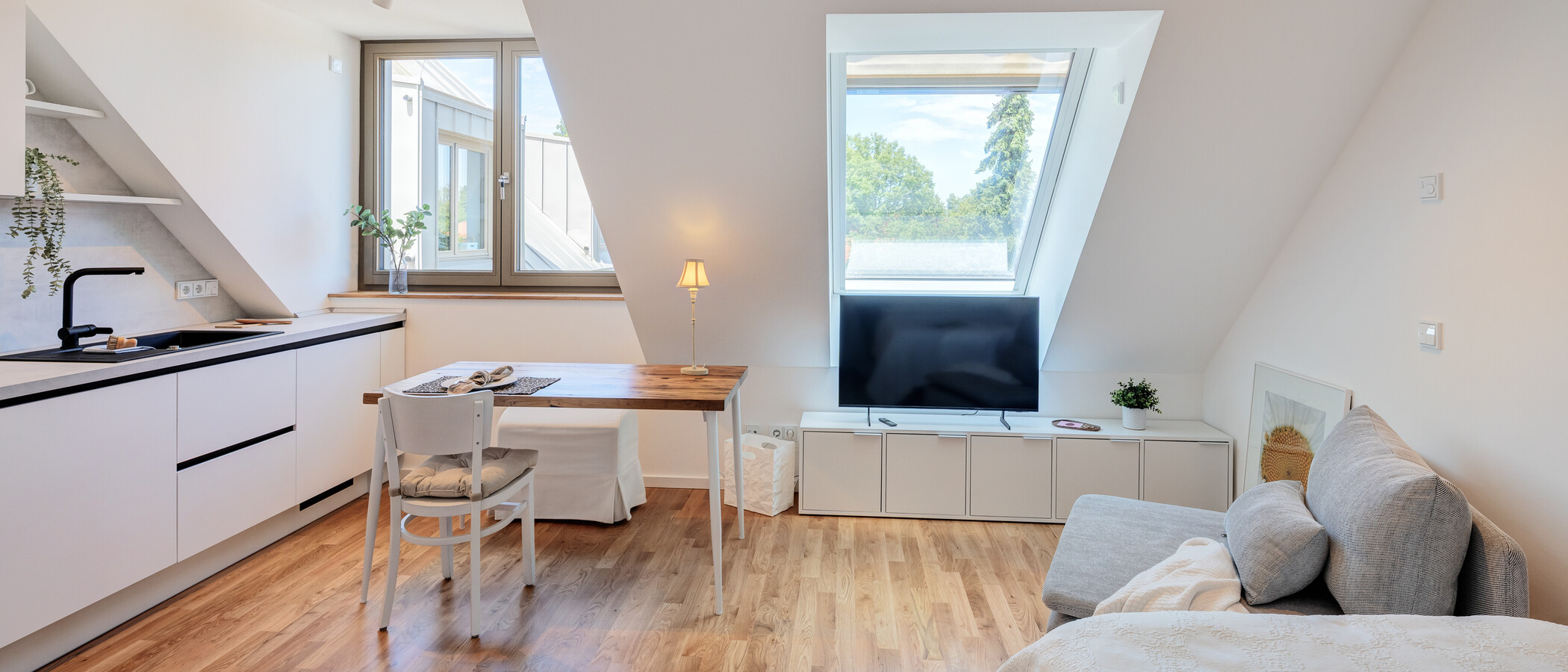 Dachgeschosswohnung München Riem 03 Wohnbereich 14957