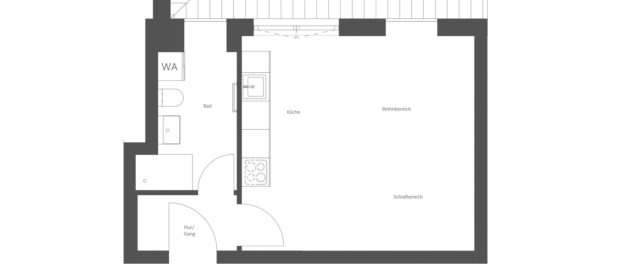 Dachgeschosswohnung München Riem 01 Grundriss 14957