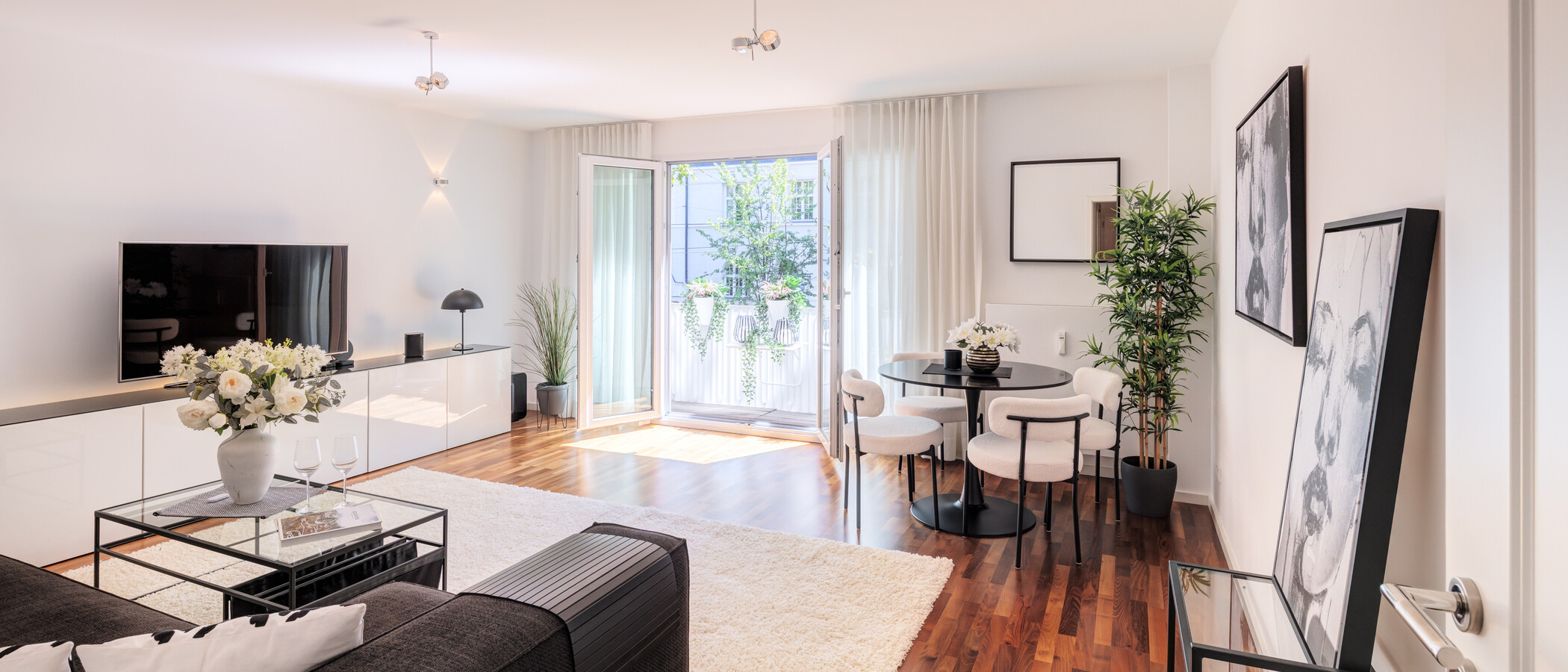 Wohnung München Schwabing-West (rund um den Hohenzollernplatz) 01 Wohnzimmer 14976