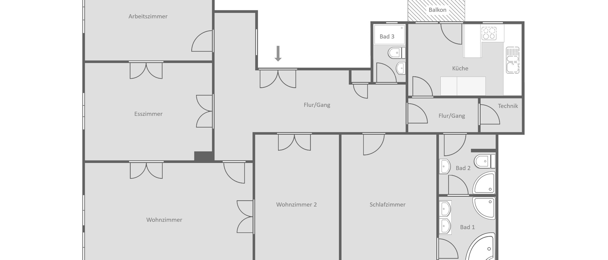 Wohnung München Altbogenhausen 01 Grundriss 14997