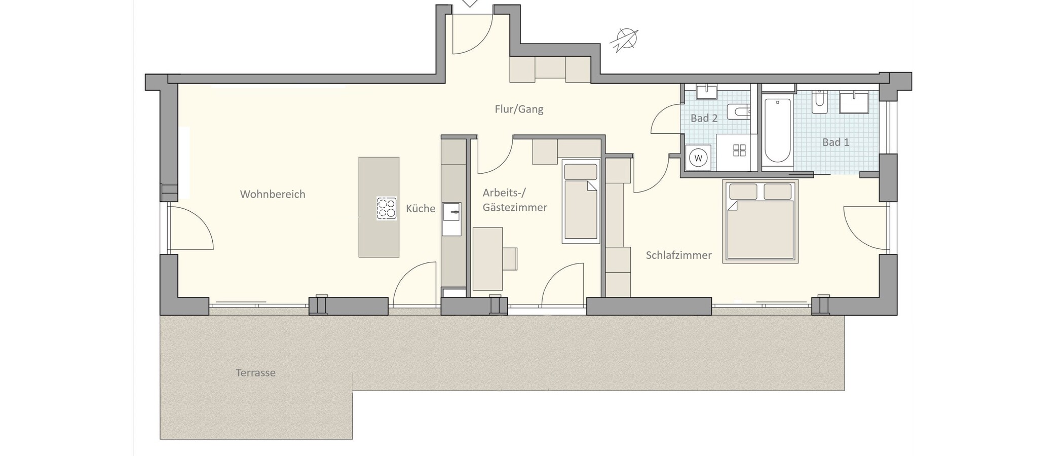 Gartenwohnung München Trudering 01 Grundriss 15002