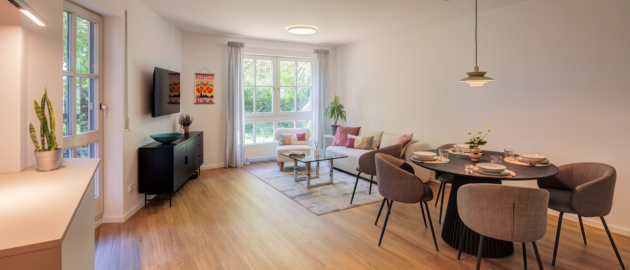 Gartenwohnung München Gärtnerplatzviertel 01 Wohnbereich 15016