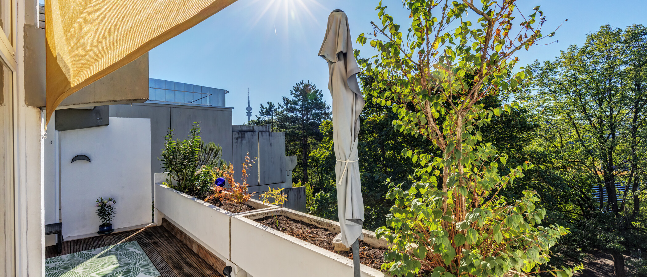 Dachterrassenwohnung München Moosach 01 Dachterrasse 15028
