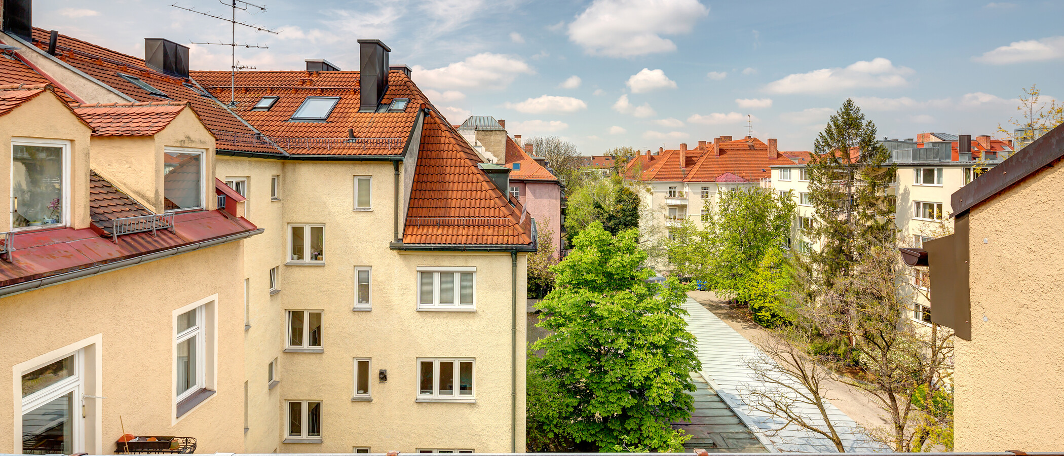 Galeriewohnung München Schwabing (links der Leopoldstraße) 04 Aussicht 3679
