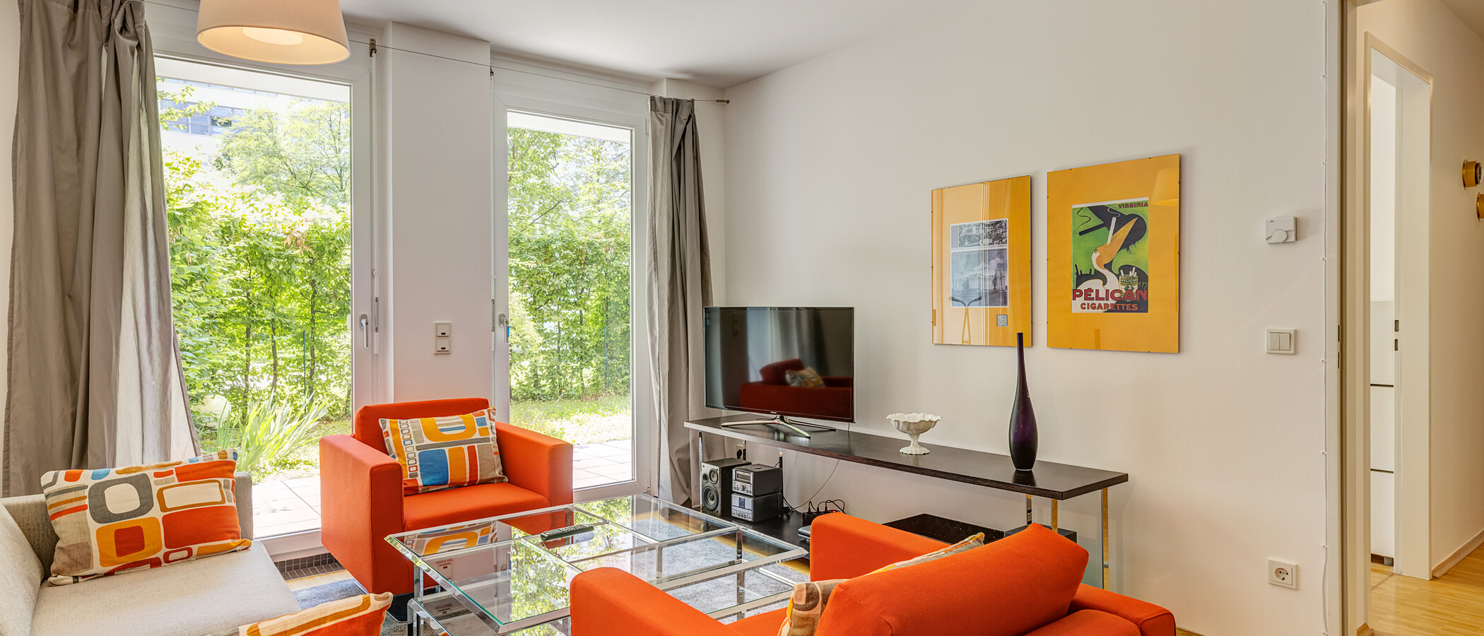 Gartenwohnung München Schwanthalerhöhe 02 Wohnbereich 4454