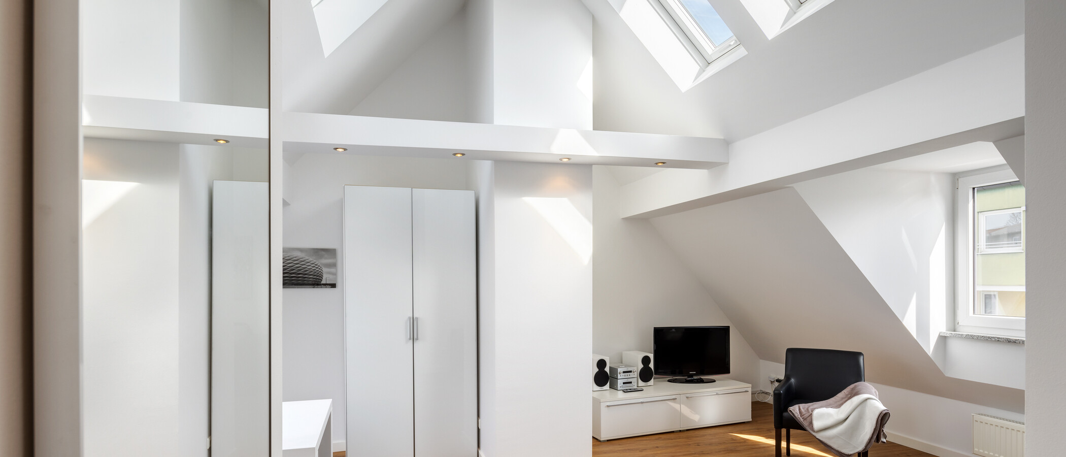 Dachgeschosswohnung München Schwabing 03 Wohnbereich 5576