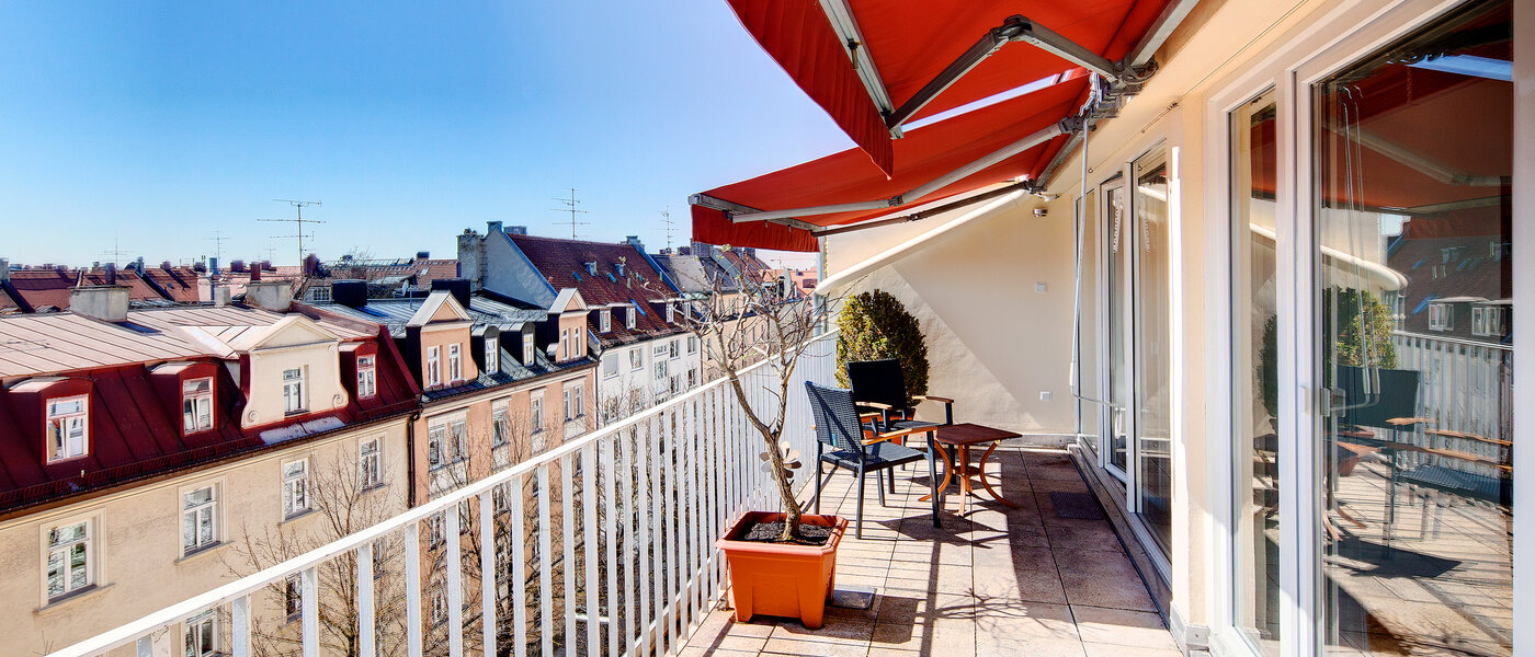 Dachterrassenwohnung München Schwabing-West (rund um den Hohenzollernplatz) 03 Dachterrasse 7704