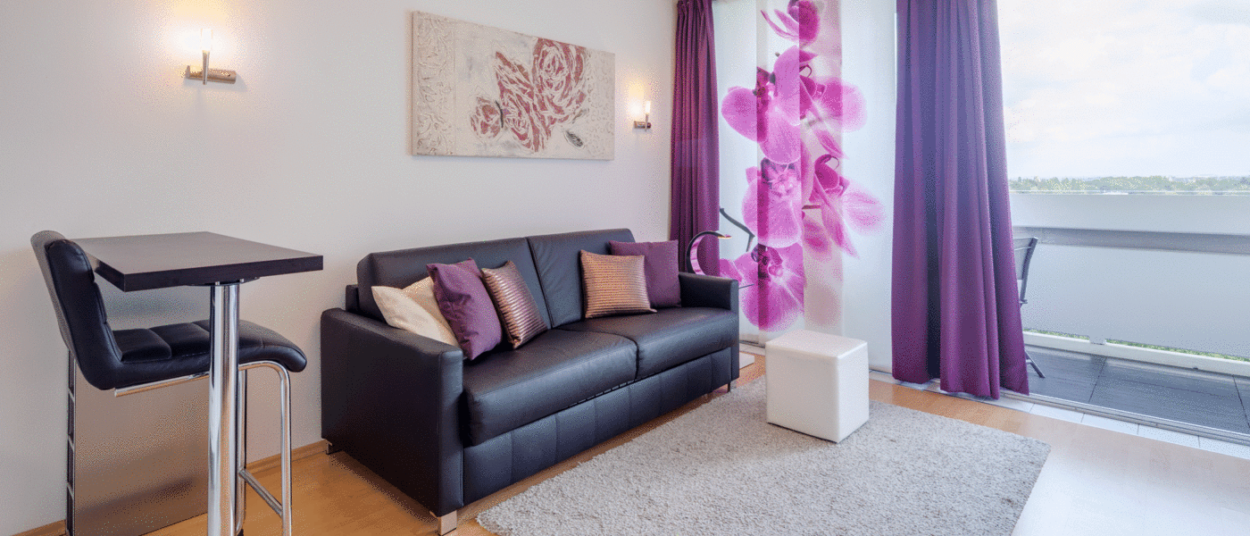 Apartment München Arabellapark 01 Schlafbereich 7848