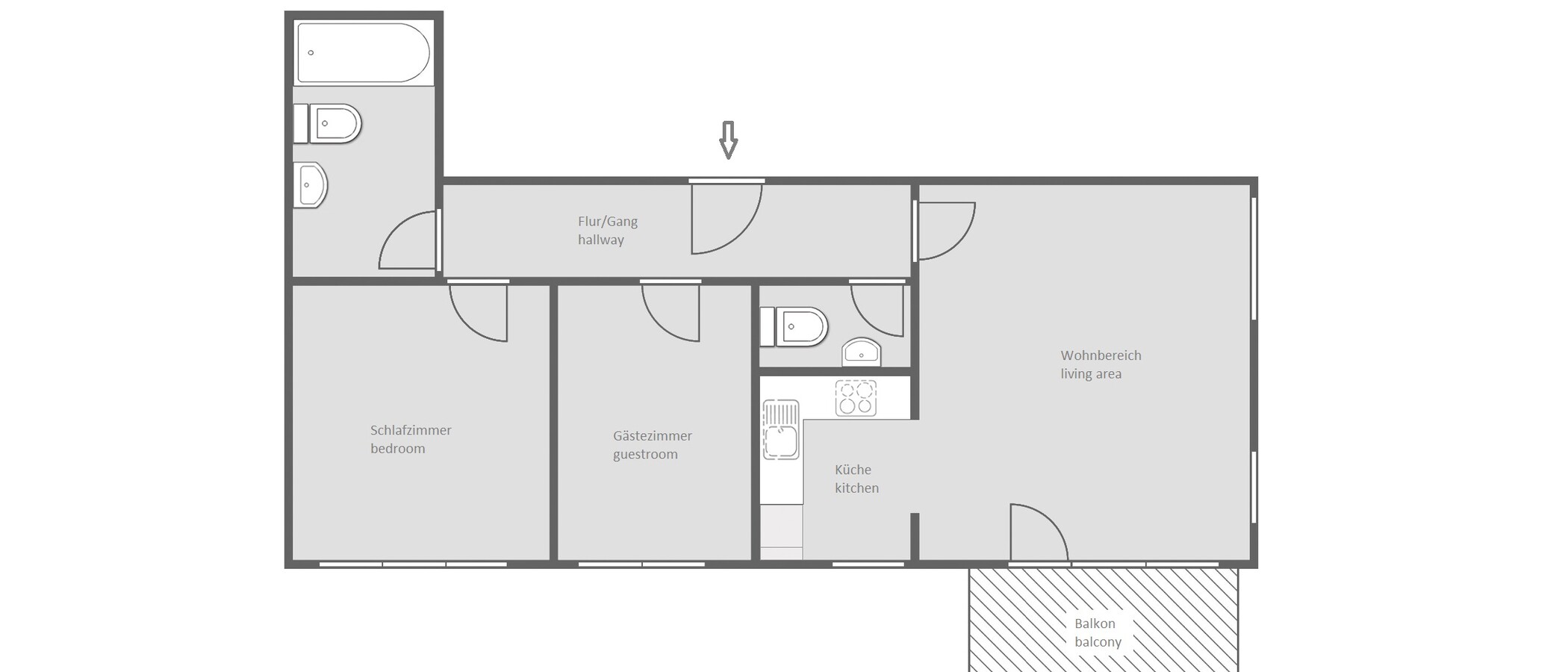 Wohnung München Maxvorstadt - Universitätsviertel 01 Grundriss 8629