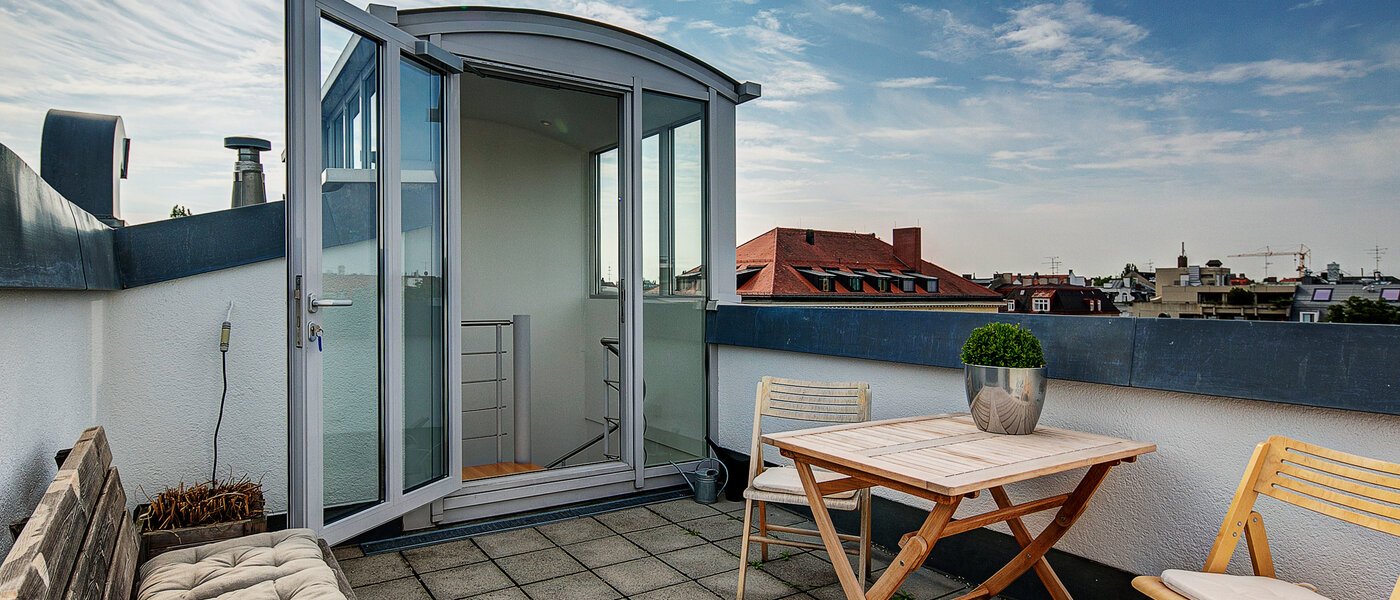 Dachterrassenwohnung München Schwabing-Nord (zw. Belgrad- & Leopoldstraße) 01 Terrasse 9584