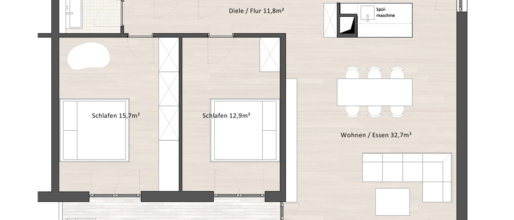 Wohnung München Herzogpark 01 Grundriss 9714