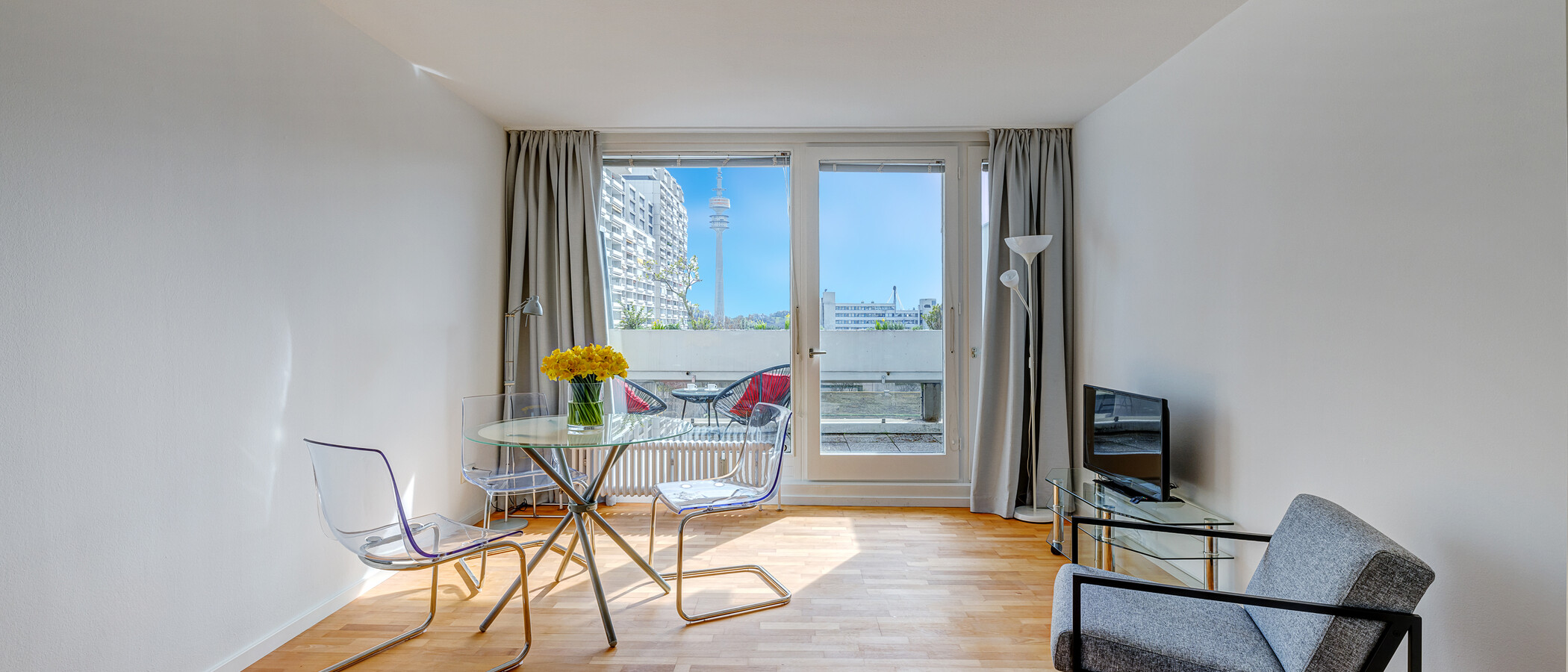 Wohnung München Olympiadorf 01 Wohnbereich 9781