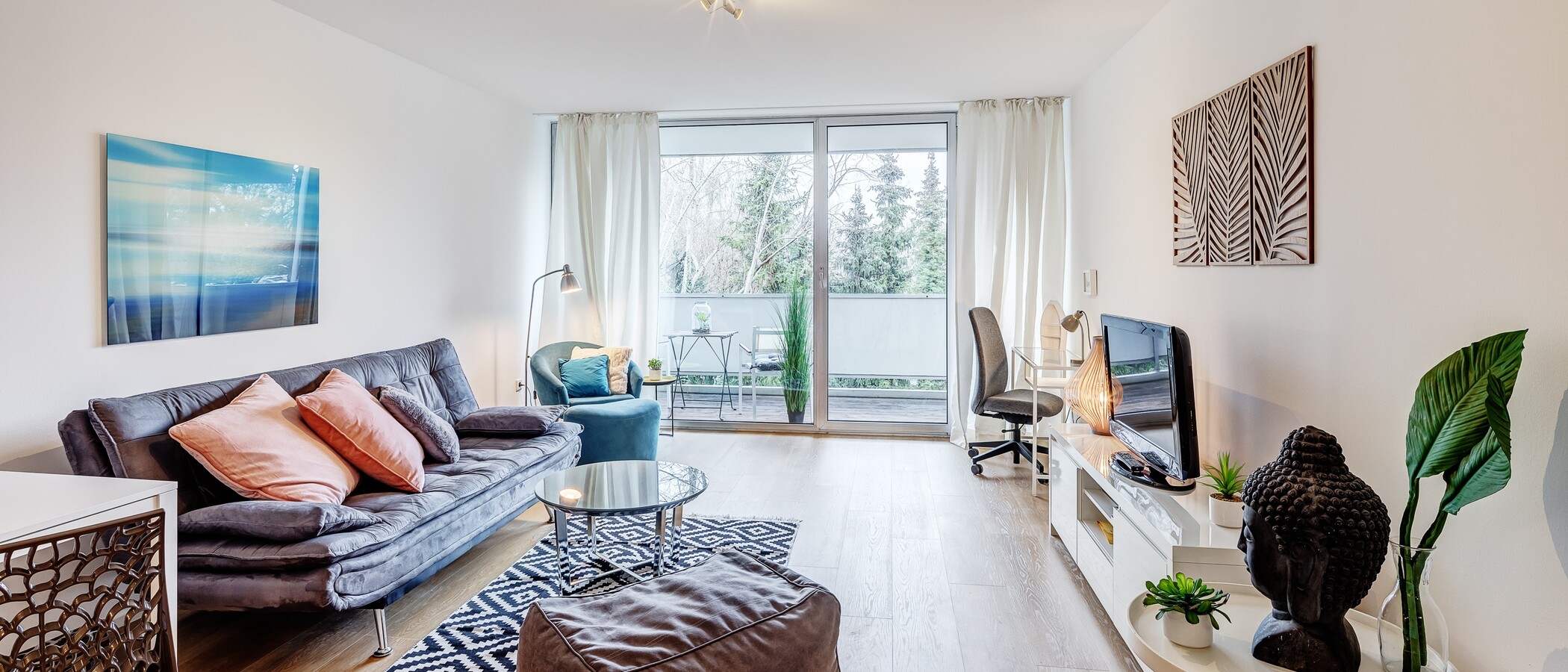 Wohnung München Schwabing-Nord (zw. Leopoldstraße & Englischen Garten) 04 Wohnbereich 9789
