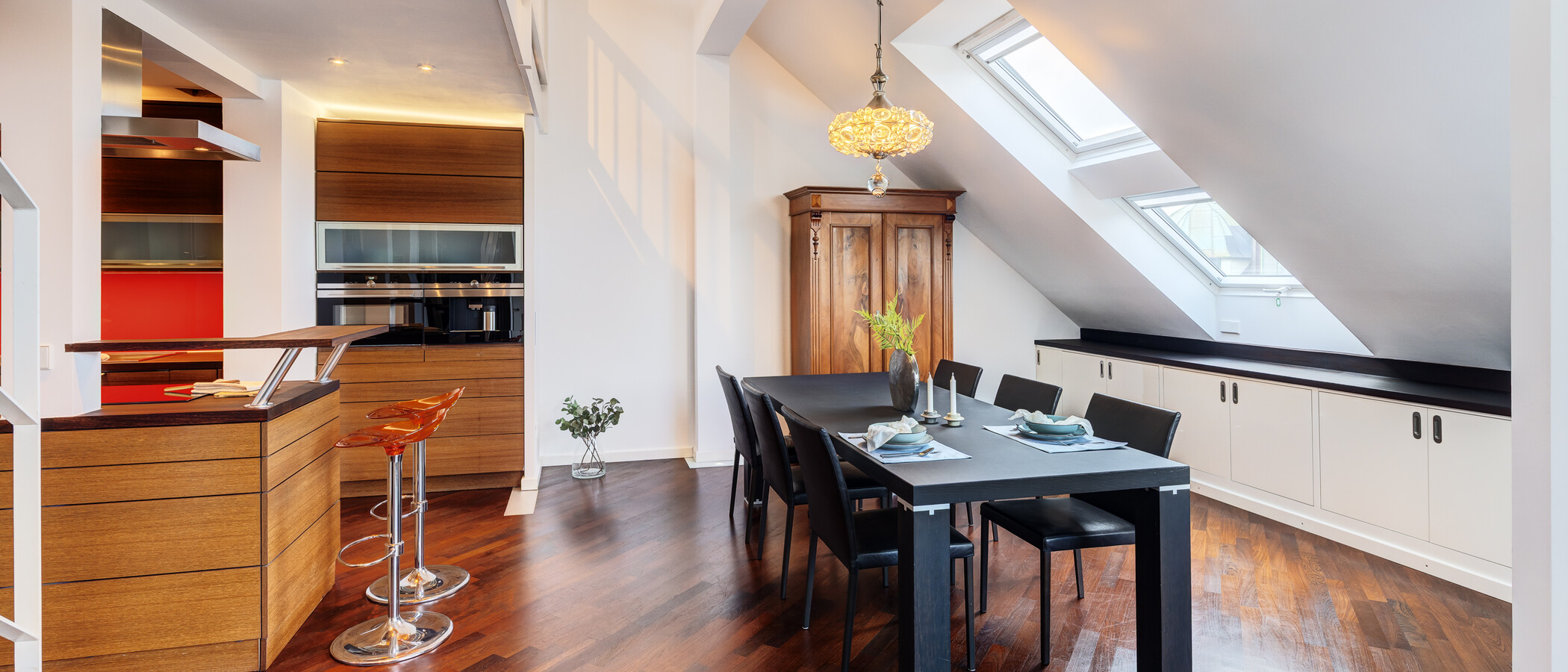 Maisonette-Galerie Wohnung München Maxvorstadt - Museumsviertel 02 Essbereich 9925