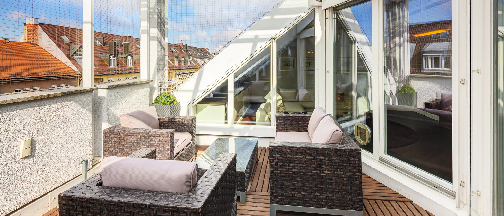 Maisonette-Galerie Wohnung München Maxvorstadt - Museumsviertel 01 Dachterrasse 9925