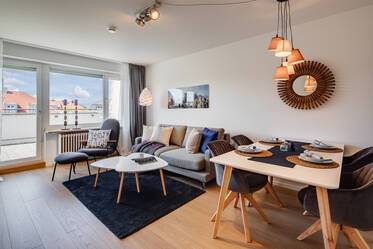 Möblierte Dachterrassenwohnung mit zwei Schlafräumen