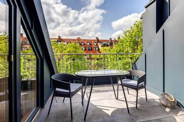 Wohnen auf Zeit in Bestlage Schwabing - Dachterrasse