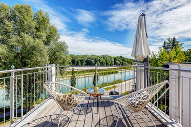 Penthousewohnung mit Blick auf die Isar