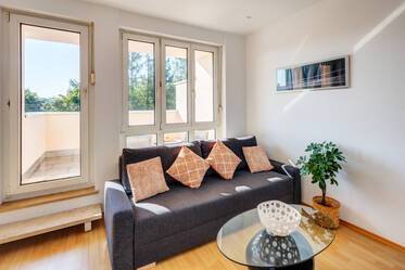Lichtdurchflutete 1-Zimmer Wohnung mit Dachterrasse 