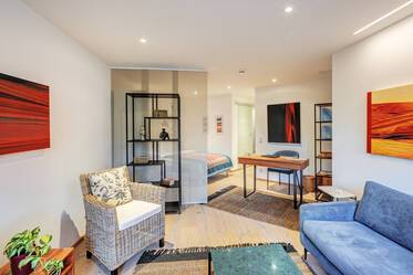 1,5 Zimmer-Gartenwohnung mit besonderem Grundriss  