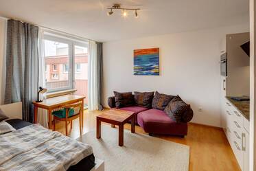 Voll möblierte, gut ausgestattete 1-Zimmer Wohnung