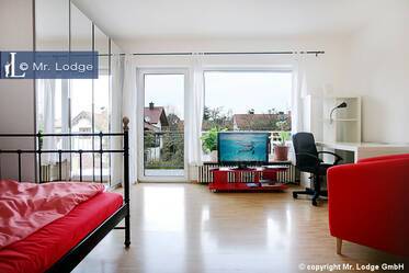 Nette möblierte 1-Zi-Wohnung in München Freimann, inkl Internet &amp; Stellplatz im Freie