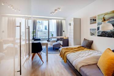 Univiertel: helles Apartment mit Dachterrasse