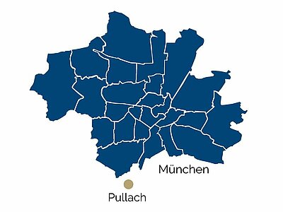 Stadtteil-Karte von Pullach im Isartal 