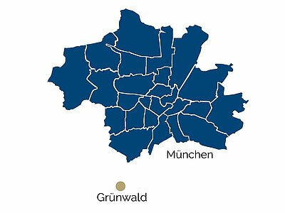Stadtteil-Karte von Grünwald