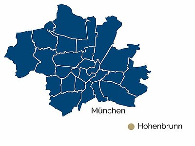 Stadtteil-Karte von Hohenbrunn