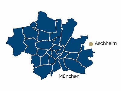 Stadtteil-Karte von der Umgebung Aschheim Stadtteil-Karte von der Umgebung Aschheim