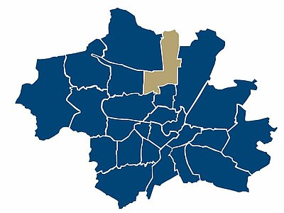 Lage des Stadtteils Am Hart in München