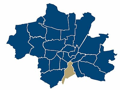 Lage des Stadtteils Untergiesing in München