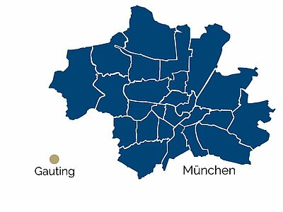 Stadtteil-Karte von Gauting
