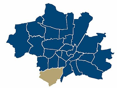 Lage des Stadtteils Obersendling in München