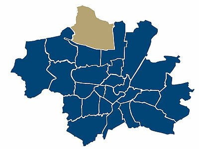 Lage des Stadtteils Feldmoching in München