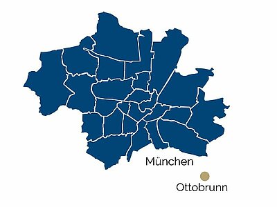 Stadtteil-Karte von Ottobrunn und Umgebung
