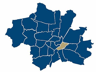 Lage des Stadtteils Haidhausen in München