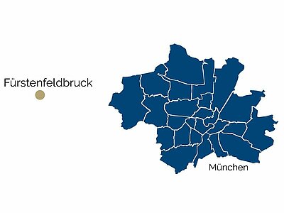 Stadtteil-Karte von der Umgebung Fürstenfeldbruck