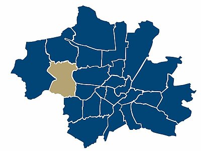 Lage des Stadtteils Obermenzing in München