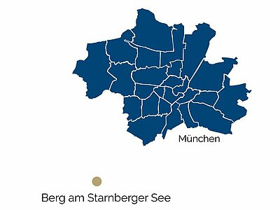 Stadtteil-Karte von Berg am Starnberger See Stadtteil-Karte von Berg am Starnberger See