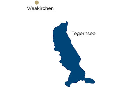 Karte von der Region Tegernsee