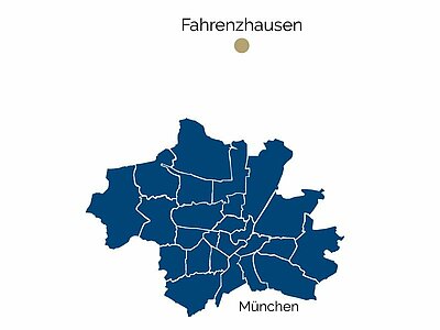 Stadtteil-Karte von Fahrenzhausen nahe Eching
