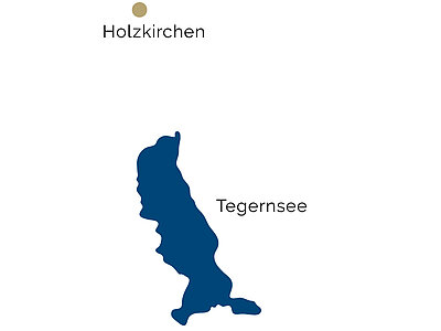 Die Karte zeigt die Entfernung nach München