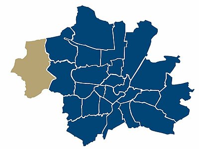 Lage des Stadtteils Neuaubing in München